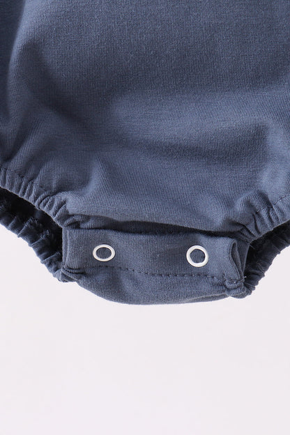 Blue football applique bubble